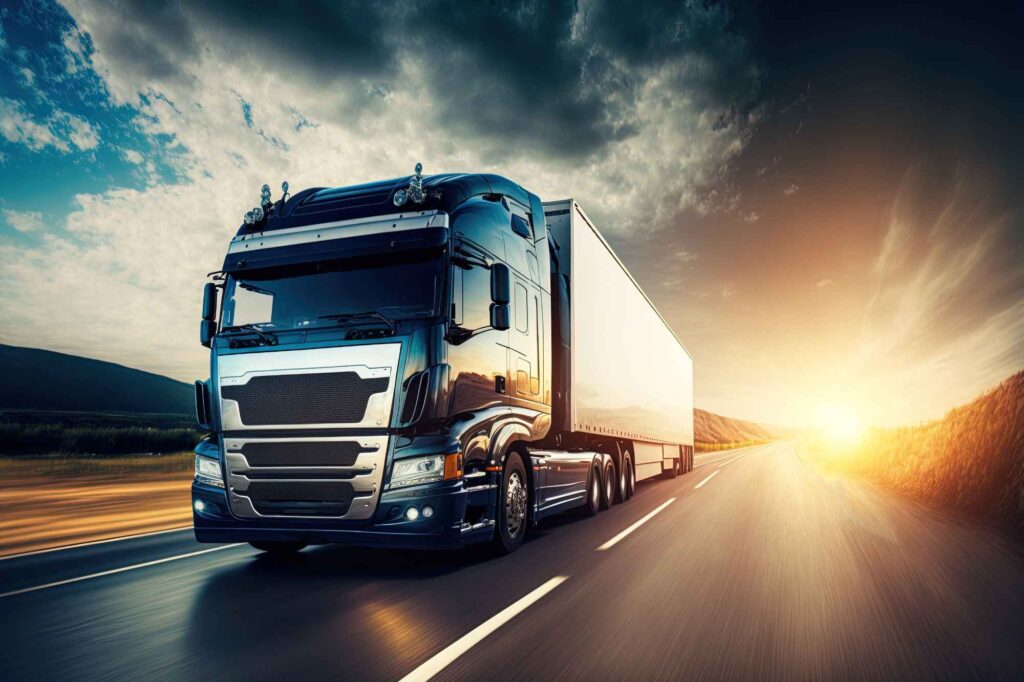 lkw in der nacht