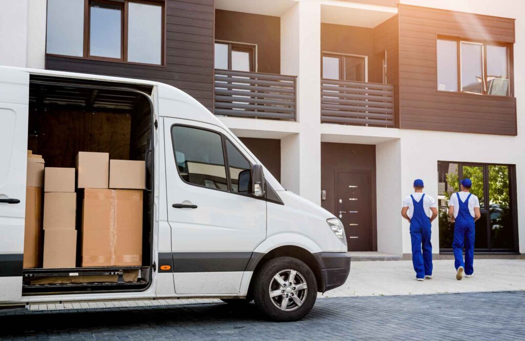 Sprinter mit offener Seitentür