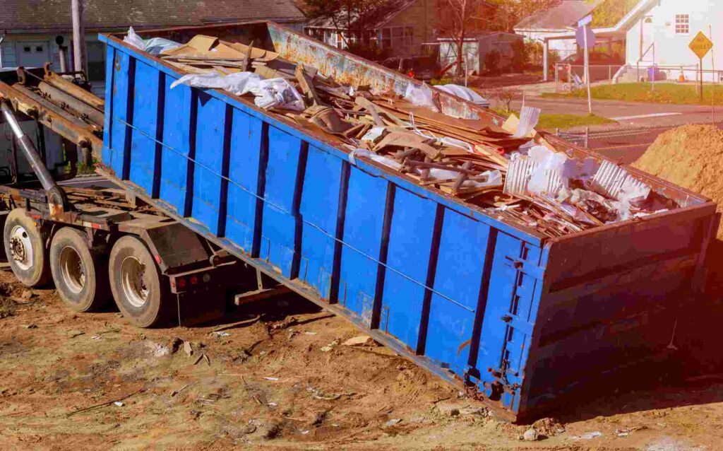 Container blau voll